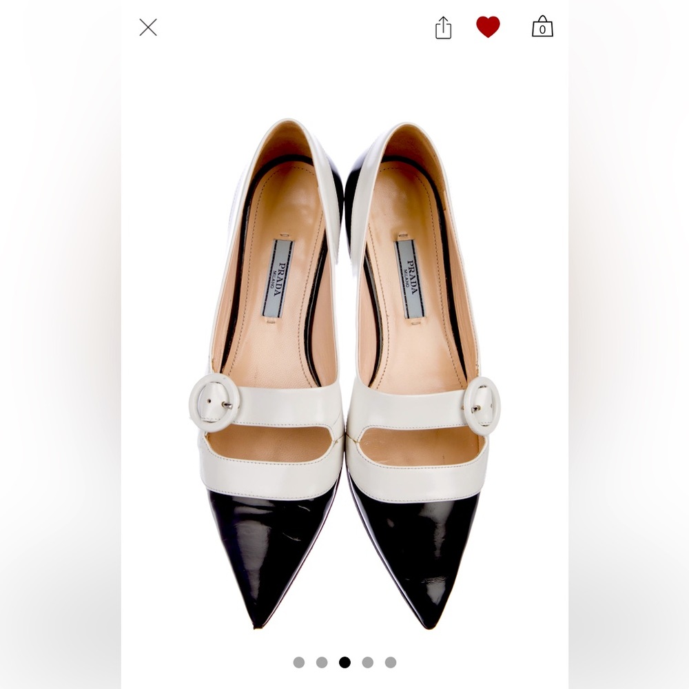 Prada spectator pointy toe flats